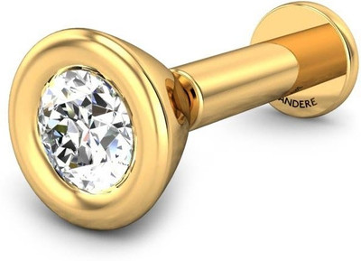 20% OFF on Candere Bavitha Rhodium Plated Yellow Gold Nose Stud