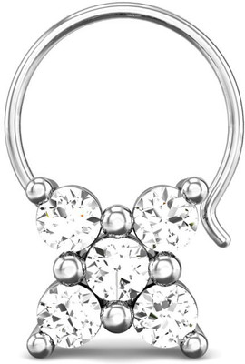 19% OFF on Candere Kanika Rhodium Plated White Gold Nose Ring 19% OFF on Candere Kanika Rhodium Plated White Gold Nose Ring