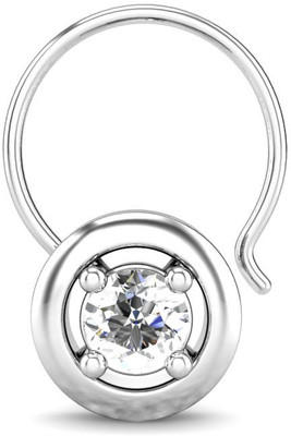 19% OFF on Candere Chandra Rhodium Plated White Gold Nose Ring