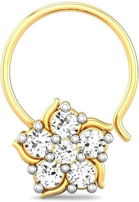 20% OFF on Candere Mudrika Diamond Nose Pin Rhodium Plated Yellow Gold Nose Stud