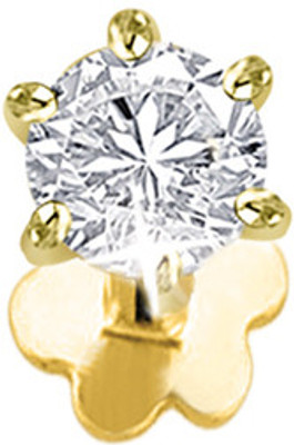 32% OFF on Sparkles ONP2432 Diamond 18K Yellow Gold Plated Gold Nose Stud