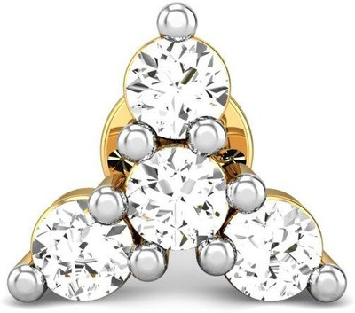 19% OFF on Candere Kashish Diamond Rhodium Plated Yellow Gold Nose Stud