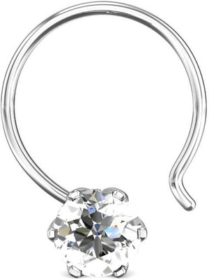 20% OFF on Candere Donna Rhodium Plated White Gold Nose Ring 20% OFF on Candere Donna Rhodium Plated White Gold Nose Ring