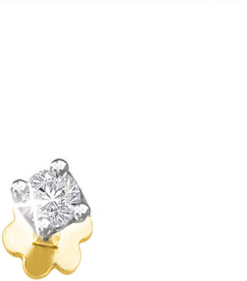 20% OFF on Sparkles ONPB1754 Diamond 18K Yellow Gold Plated Gold Nose Stud