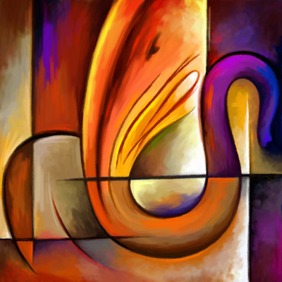 71% OFF on Lord Ganesha Painting Canvas Art