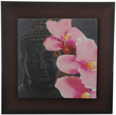49% OFF on Om Arts Buddha Reprint Oil Painting 8 inch x 8 inch