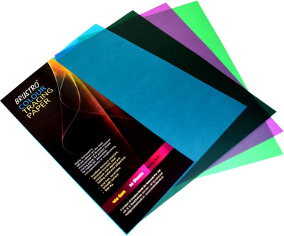 Brustro Colour Tracing Paper Unruled A4 Drawing Paper - Assorted