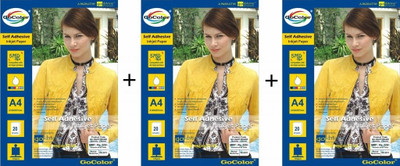 34% OFF on GoColor 135 gsm Unruled A4 Self Adhesive Inkjet Paper (Combo) 34% OFF on GoColor 135 gsm Unruled A4 Self Adhesive Inkjet Paper (Combo)