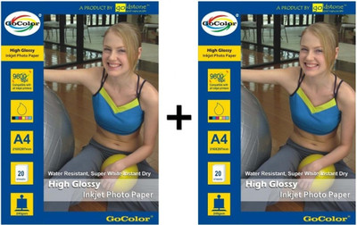 26% OFF on GoColor High Glossy 240 GSM - 20 Sheets Inkjet Photo Paper x 2 Pack Unruled A4 Photo Printing Paper 26% OFF on GoColor High Glossy 240 GSM - 20 Sheets Inkjet Photo Paper x 2 Pack Unruled A4 Photo Printing Paper