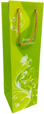 PrintSpeaks Loopy Flowers Design Bottle Shape Contemporary Printed Party Bag