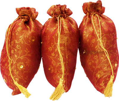 Encasa Home Gift Solid Party Pouch