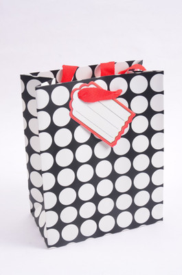 Enwraps Black & White Series Polka Print Medium (3 pcs) Printed Party Bag Enwraps Black & White Series Polka Print Medium (3 pcs) Printed Party Bag