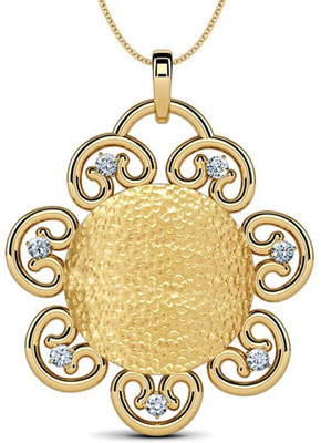 40% OFF on JacknJewel Hallmark Certified 14K Yellow Gold Plated 14K Diamond Gold Pendant