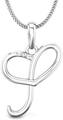 20% OFF on Candere I Love Rhodium Plated 14K Diamond White Gold Pendant