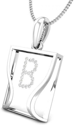 20% OFF on Candere The Initial B 18K Diamond White Gold Pendant