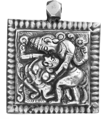 Exotic India Kamadeva and Rati Sterling Silver Pendant