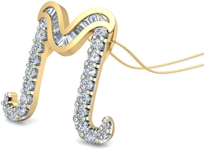 WearYourShine by PCJ The Prima M Diamond 18K Diamond Yellow Gold Pendant