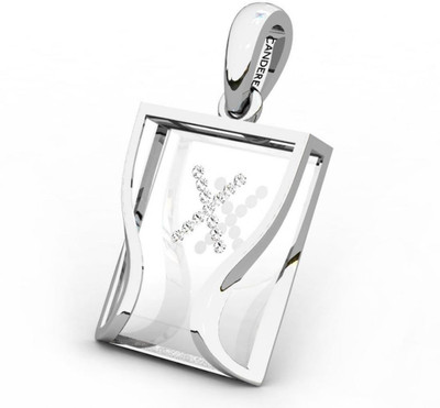 20% OFF on Candere The Initial X 18K Diamond White Gold Pendant