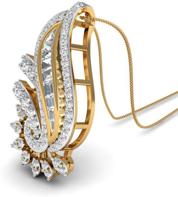 WearYourShine by PCJ The Siri Yellow Gold Plated 18K Diamond Gold Pendant