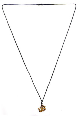 Exotic India Om Aum Cord Carved Stone from Mahabalipuram Stone Pendant