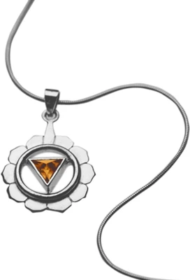 10% OFF on Blossoming Chakras Solar Plexus Chakra Sterling Silver Plated Silver Pendant