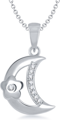 73% OFF on VK Jewels Moon Rhodium Plated Cubic Zirconia Alloy Pendant 73% OFF on VK Jewels Moon Rhodium Plated Cubic Zirconia Alloy Pendant