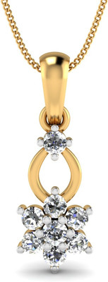 KuberBox Agni 18K Diamond Yellow Gold Pendant