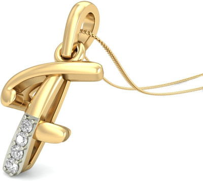 WearYourShine by PCJ The Initial F Diamond 18K Diamond Gold Pendant