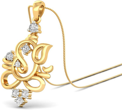 25% OFF on WearYourShine by PCJ The Seven Stone Ganesha Yellow Gold Plated 18K Diamond Gold Pendant