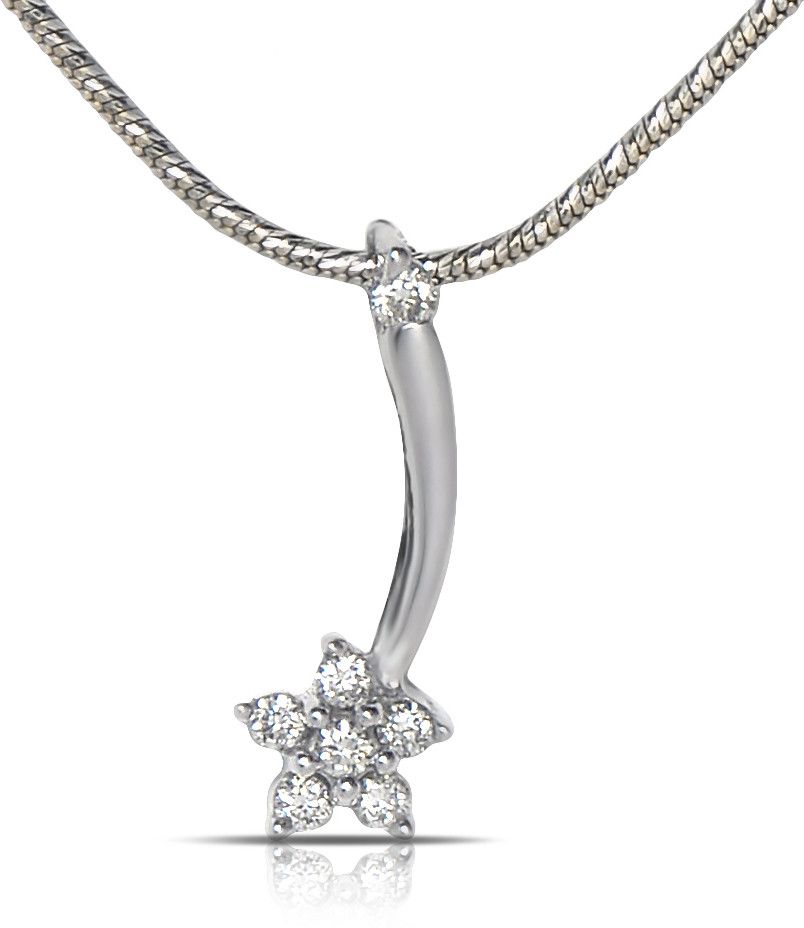 Punjab Jewellers 18K White Gold Plated 18K Diamond Gold Pendant Price