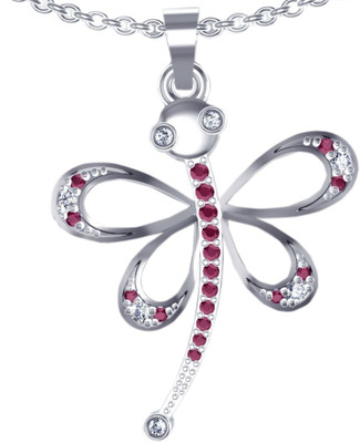 77% OFF on Suvarnadeep Rossy Rhodium Plated Zircon Sterling Silver Pendant