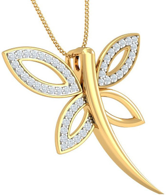 20% OFF on Aurobliss.com Zirconia Butterfly 18K Cubic Zirconia Yellow Gold Pendant
