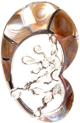 Exotic India Abalone Sterling Silver Pendant