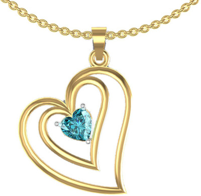 75% OFF on Suvarnadeep Rose Yellow Gold Plated Zircon Sterling Silver Pendant