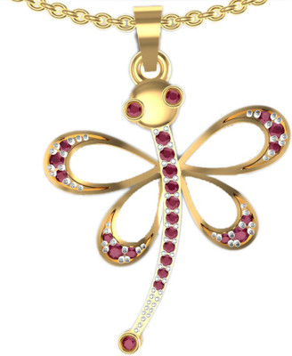 81% OFF on Suvarnadeep Rossy Yellow Gold Plated Zircon Sterling Silver Pendant