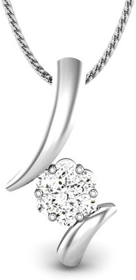 19% OFF on Candere Promise Diamond Rhodium Plated 18K White Gold Pendant