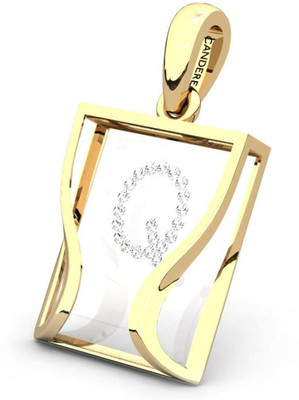 20% OFF on Candere The Initial Q 18K Diamond Yellow Gold Pendant