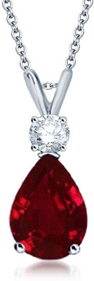 18% OFF on Aamanat Rocker Style 18K Yellow Gold Plated Swarovski Crystal Sterling Silver Pendant