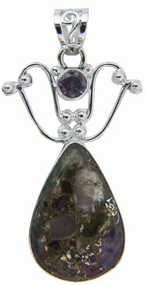 Exotic India Designer Agate Sterling Silver Pendant