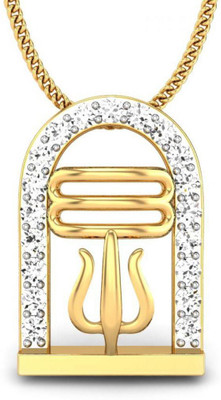 Candere Shivling 14K Diamond Yellow Gold Pendant