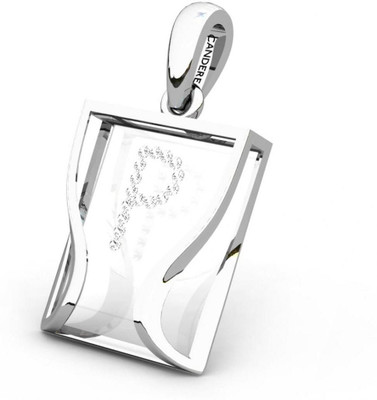 20% OFF on Candere The Initial P 18K Diamond White Gold Pendant