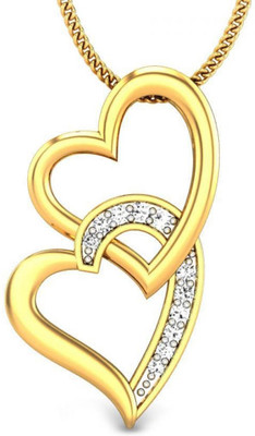 20% OFF on Candere Ivory Rhodium Plated 14K Diamond Yellow Gold Pendant