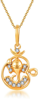 10% OFF on Karatcraftin Vakratunda 22K Yellow Gold Plated Gold Pendant