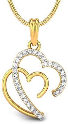 20% OFF on Candere Alexandra Rhodium Plated Diamond Yellow Gold Pendant