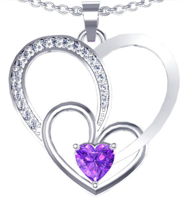 78% OFF on Suvarnadeep Rossy Rhodium Plated Zircon Sterling Silver Pendant