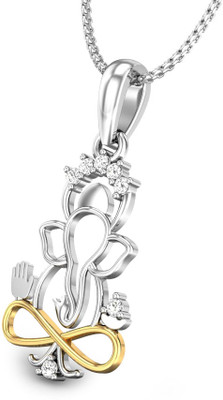 20% OFF on Candere Buddhinath Diamond Rhodium Plated 18K White Gold Pendant
