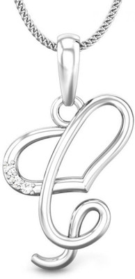 19% OFF on Candere G Love Rhodium Plated 18K Diamond White Gold Pendant