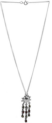 Exotic India Spiral Carnelian, Peridot Sterling Silver Pendant