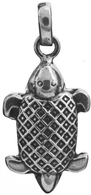 Exotic India Tortoise Sterling Silver Pendant
