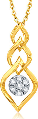 20% OFF on Aamanat Long Look Pressure Set 18K Yellow Gold Plated Swarovski Crystal Sterling Silver Pendant